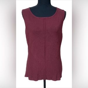 Langenis Sweater Vest Knit Tank Extra Large XL 1X Maurice’s Dark Brick Red Top